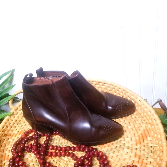 Massimo Dutti Shoes - Authentic Massimo Dutti Brown Leather Booties Sz38